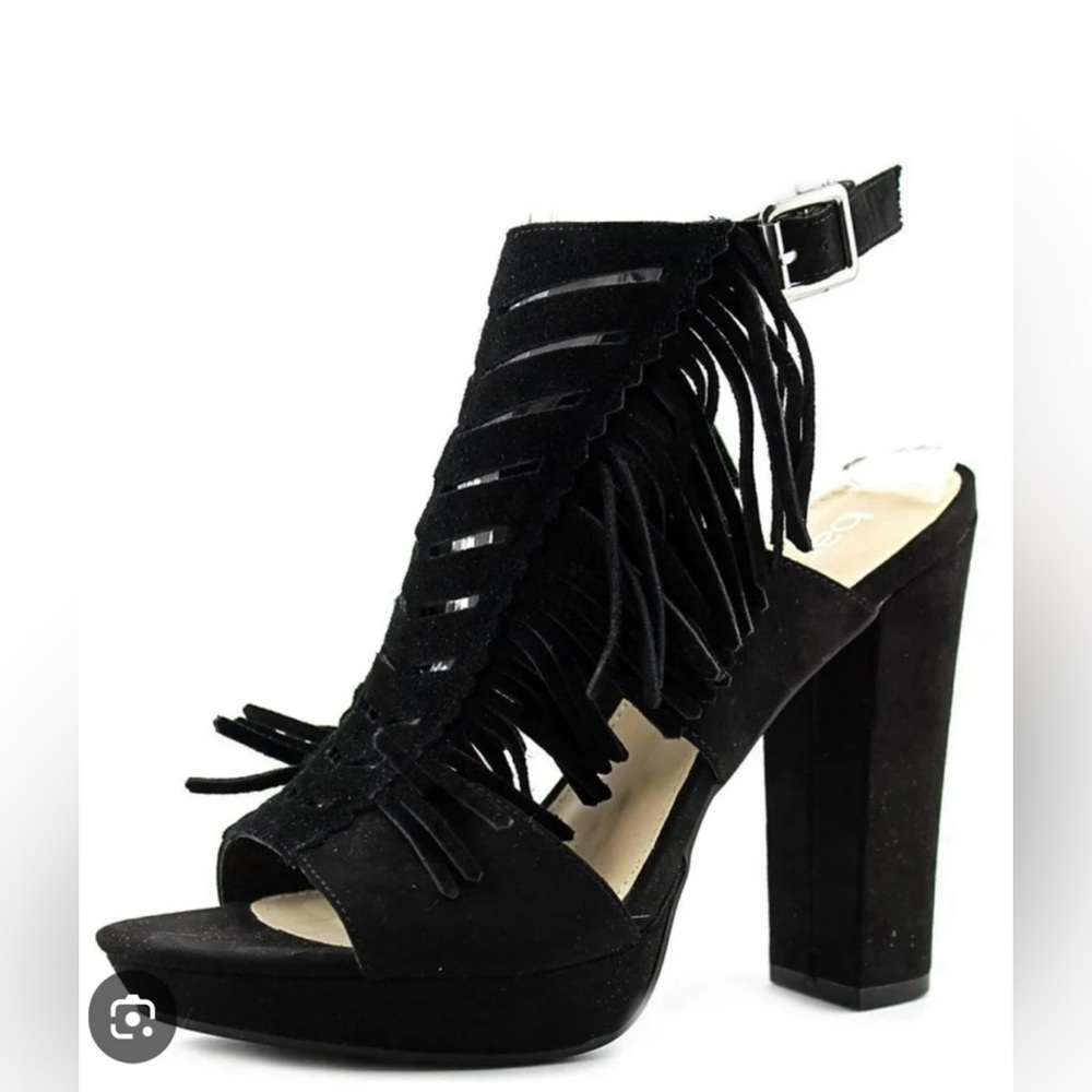 Bar III Black Fringe Women's Heels